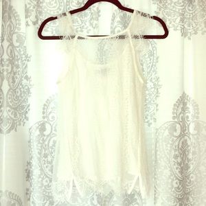 White lace tank